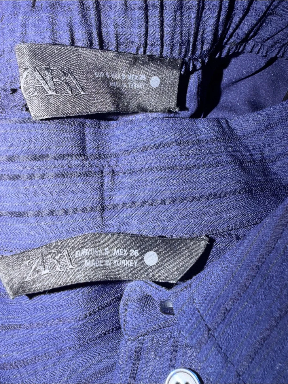 Zara Women’s Striped Jacquard Shirt and Wide Leg Pants Matching Set Size Small